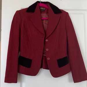 Georgiou Studio Wool tailored burgundy Jacket sz2